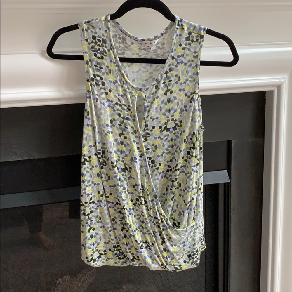 Cabi Scatter Print Key Hole Top #257 - image 3